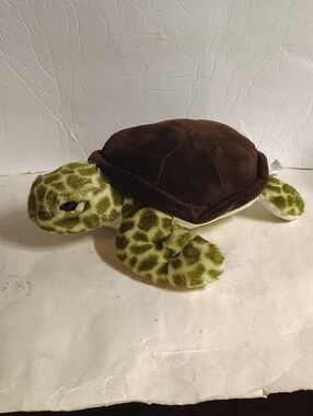 Aurora World Destination Nation Sea Turtle Plush Stuffed Animal Brown Green 12"